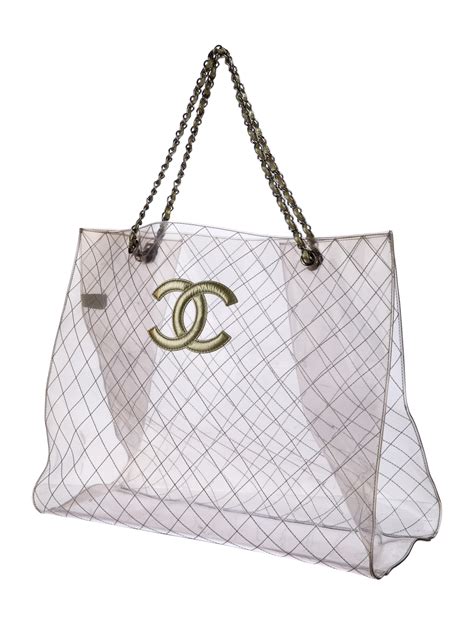 chanel large shopping bag pvc|chanel large shopping tote price.